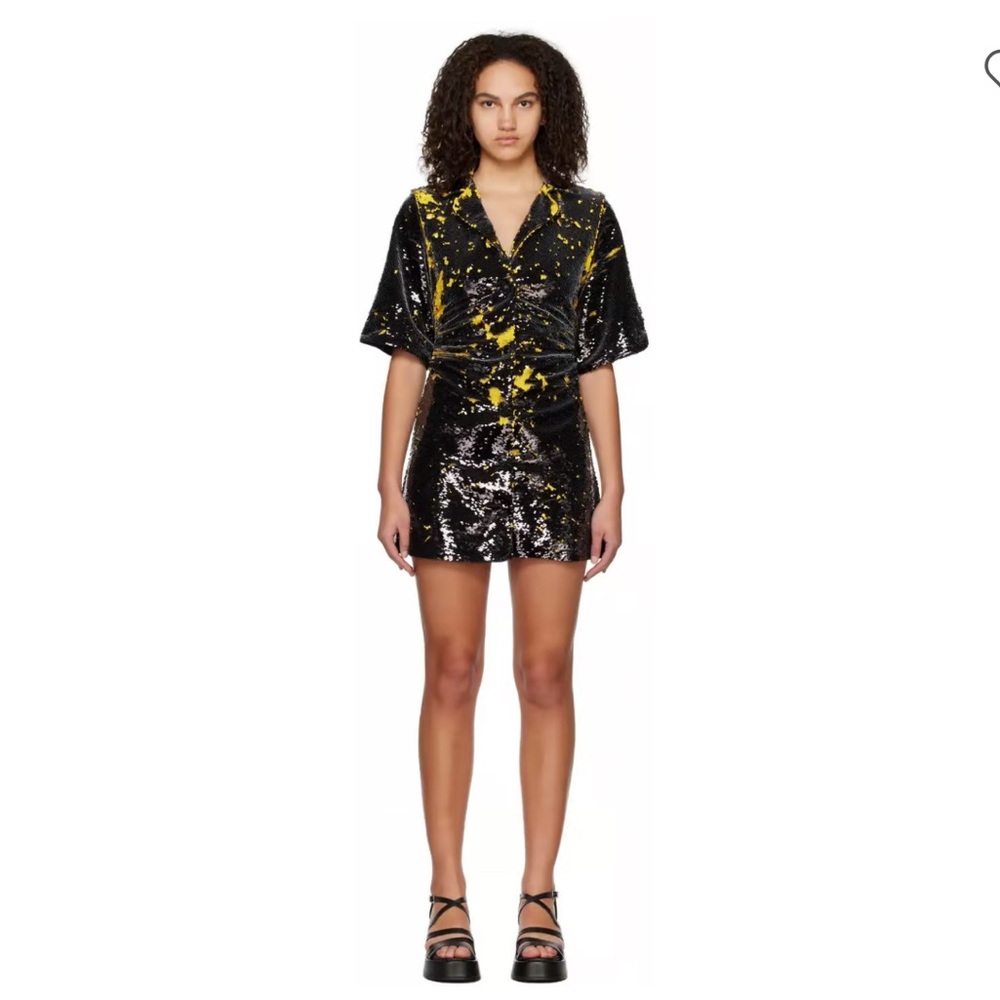 GANNI Bicolor Mini Sequin Dress